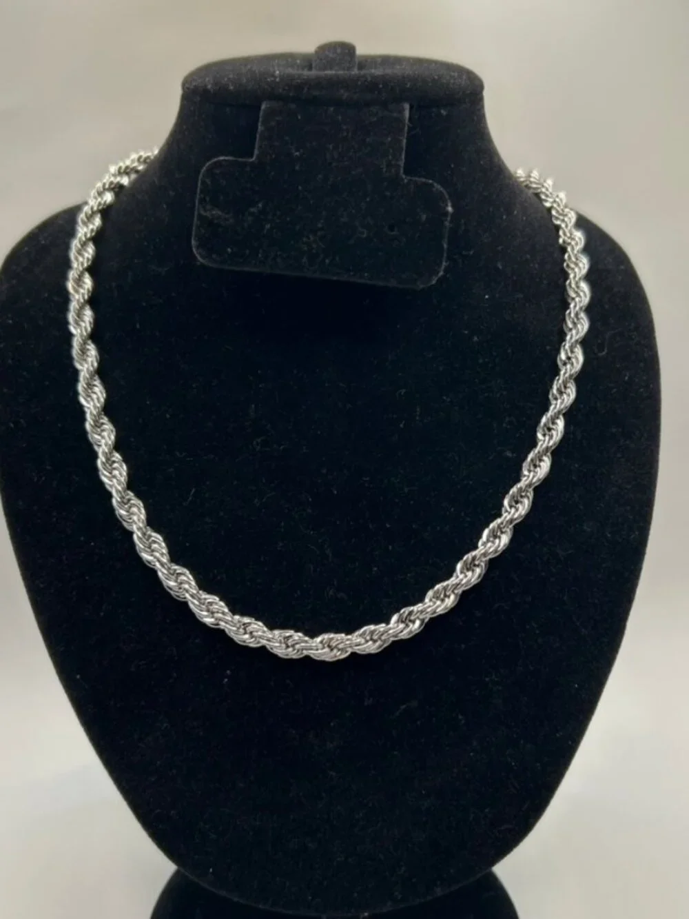 Unisex Real 925 Silver Rope Chain Plated 6mm 20 Inch Non Tarnish Sleek Durable